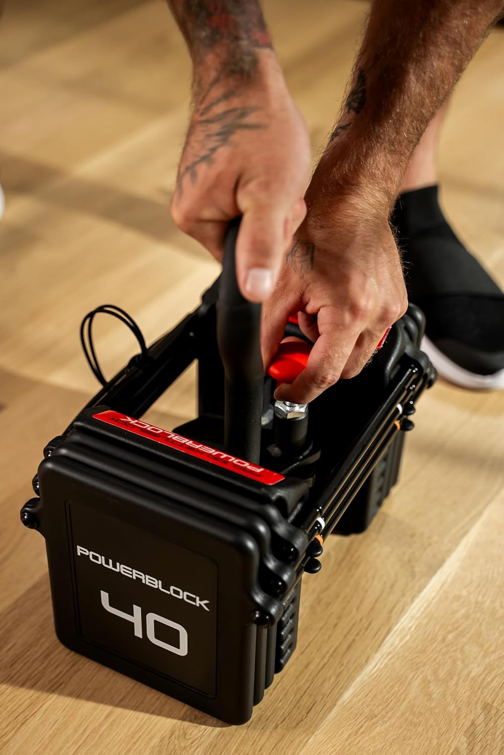 PowerBlock Pro 100 Kettlebell Handle - Compatible Only with Pro 100 Series Dumbbells, 90 Degree Rotatable Grip, Space Saving Training Accessory, Home & Commercial Gym Use, Exercise Equipment