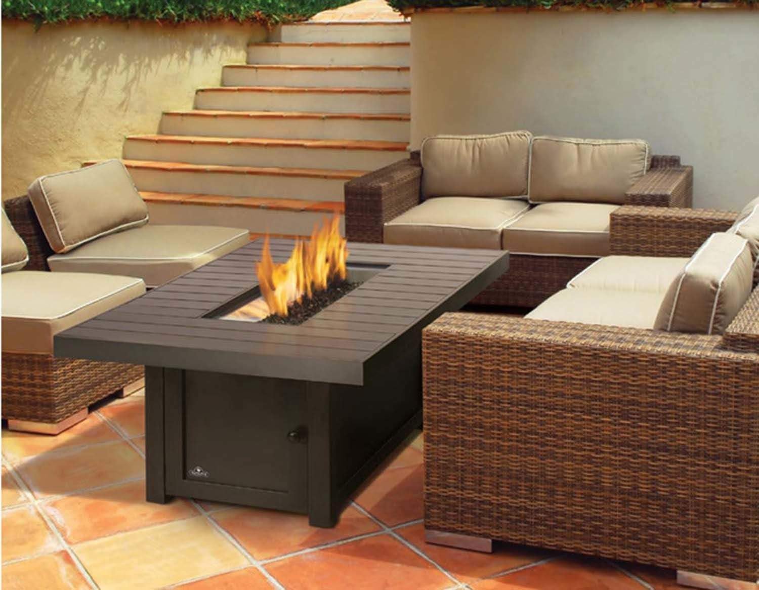 Napoleon St. Tropez Patio Flame Fire Table (STTR1-BZ), Rectangle