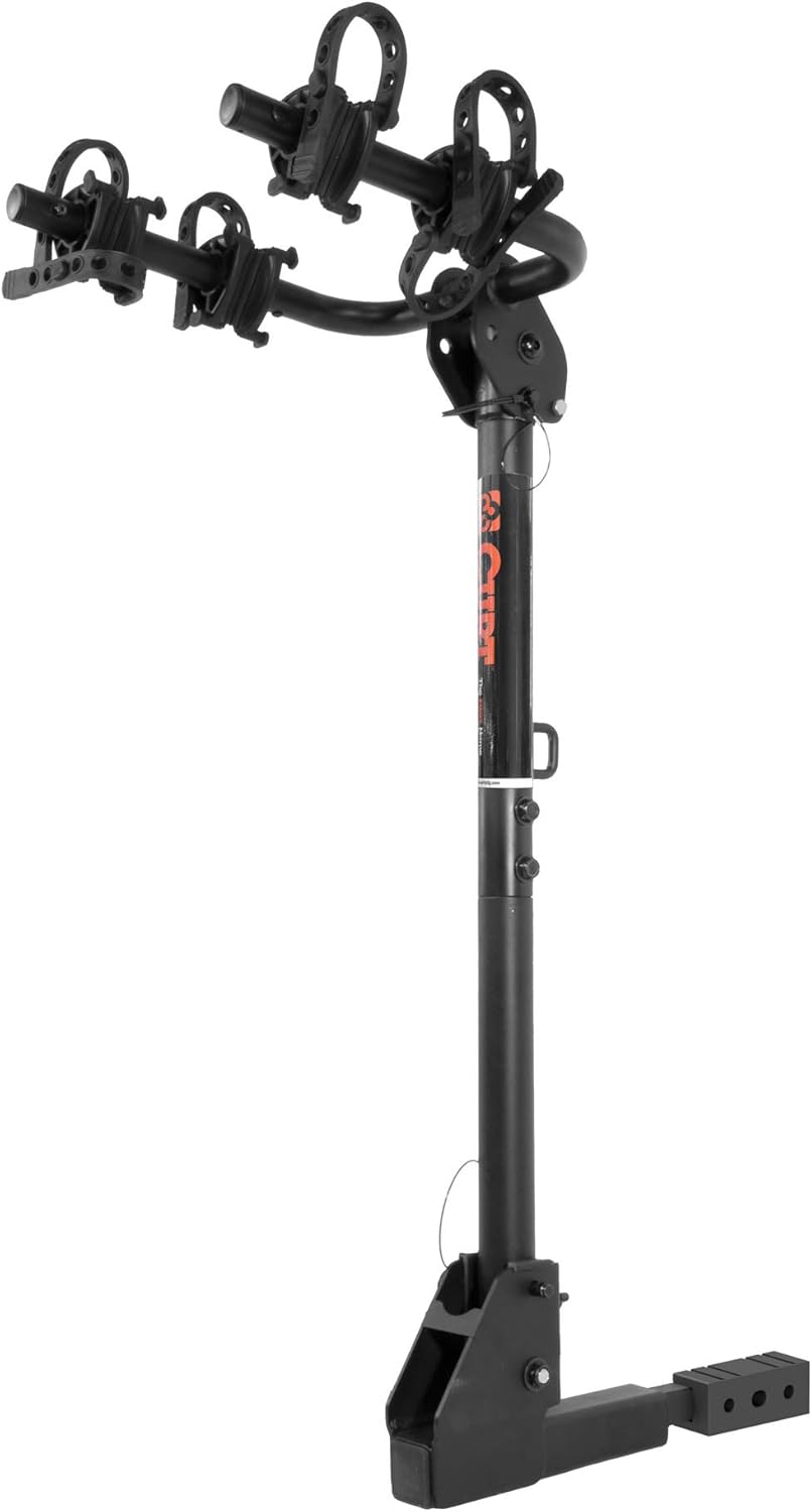 CURT 18029 Trailer Hitch Bike Rack Mount, Fits 1-1/4, 2-Inch Receiver, 2 Bicycles, CARBIDE BLACK POWDER COAT