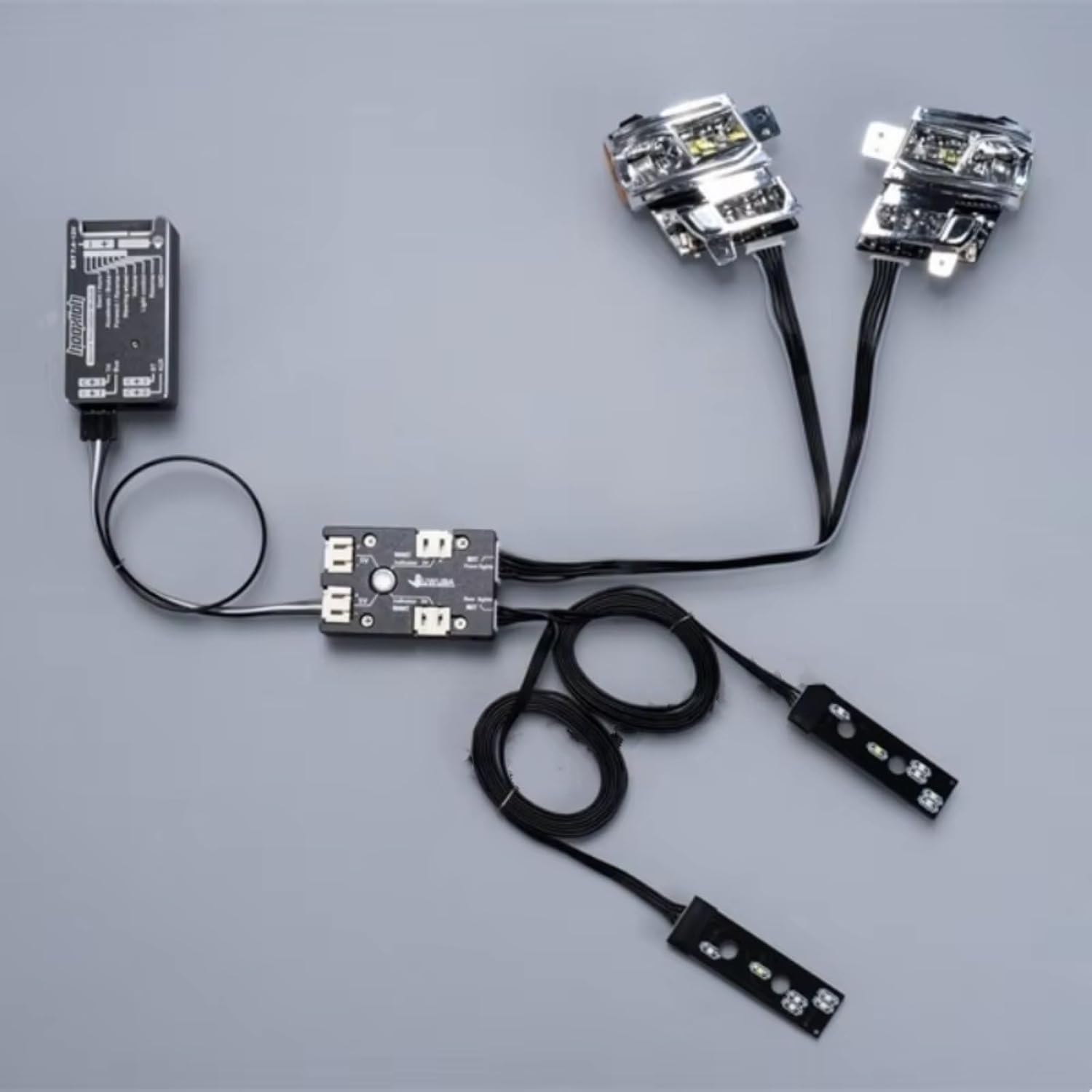 RC Car Light Strips Kit For Nooxion Fury Bear NX-J01 RC Model Truck Lighting System Adapter Module Cables Suitable Sound Light Kits Upgrade Accessories Replacement Parts