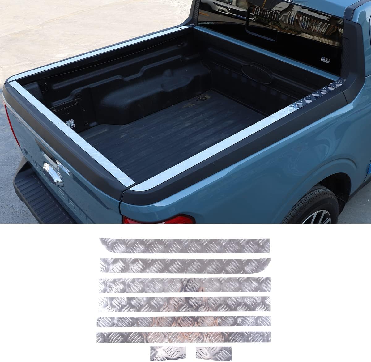 Car Truck Rear Slot Top Edge Guard Compatible with Ford Maverick 2022 Tailgate Spoiler Cap Tailgate Cover Molding Top Upper Protector Cap Strip Trunk Tailgate Top Edge Guard Trim Exterior Accessories