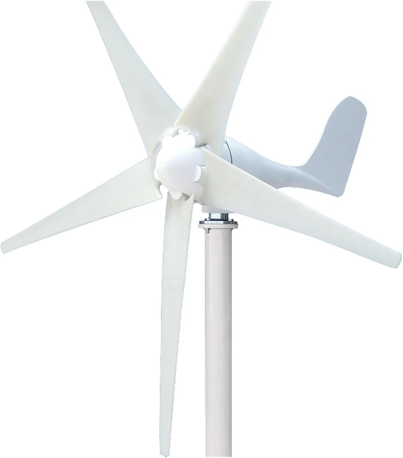 Windmill Generator, 600W Wind Generator 5 Blades 12V 24V Power For Home Use Monitoring And City Lamp High Effciency Wind Turbine (Color : White, Size : 5 BLADES_24V_800W), 32906051415