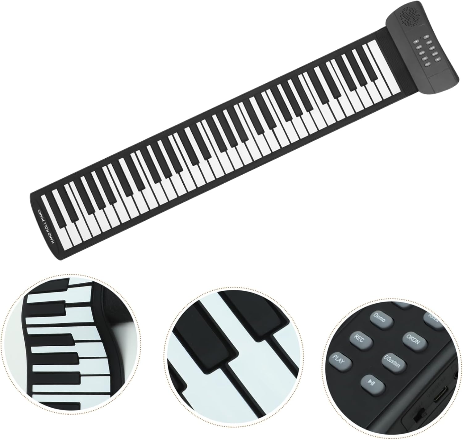 Keys Portable Up Piano for Beginner Electronic Keyboard with Rhythms Timbre Lightweight Hand Piano for Students Easy to Carry Use
