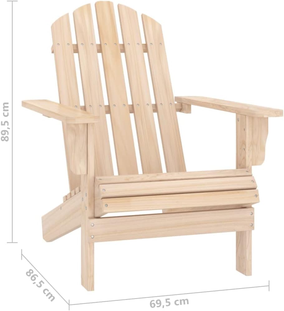 Patio Adirondack Chair, Fire Pit Chair, Outdoor Chair, Lawn Chair for Porch, Backyard, Pool, Solid Fir Wood,-458