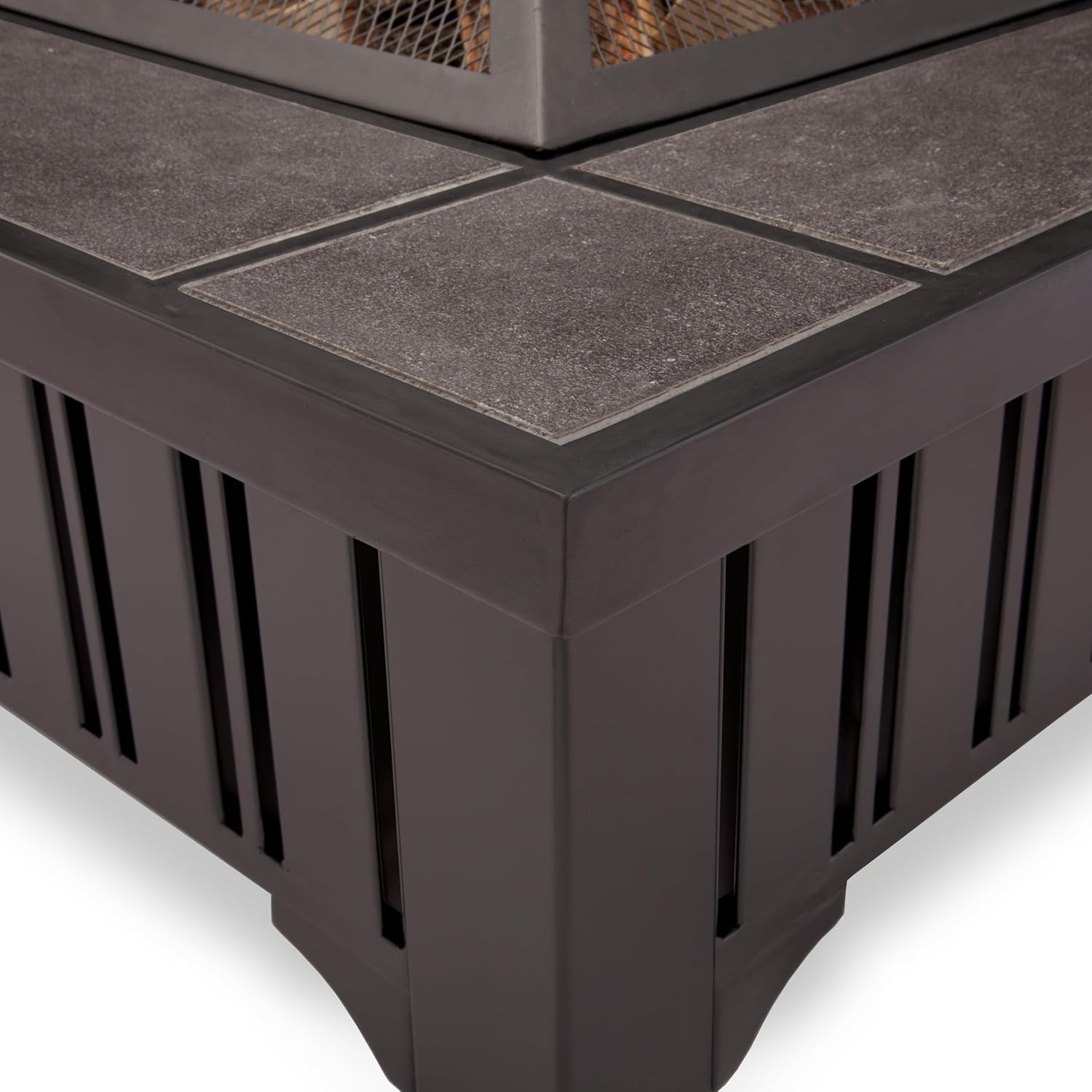 Real Flame Lafayette Wood Burning Fire Pit - Freestanding & Portable, Includes Spark Screen, Log Poker & Storage Cover