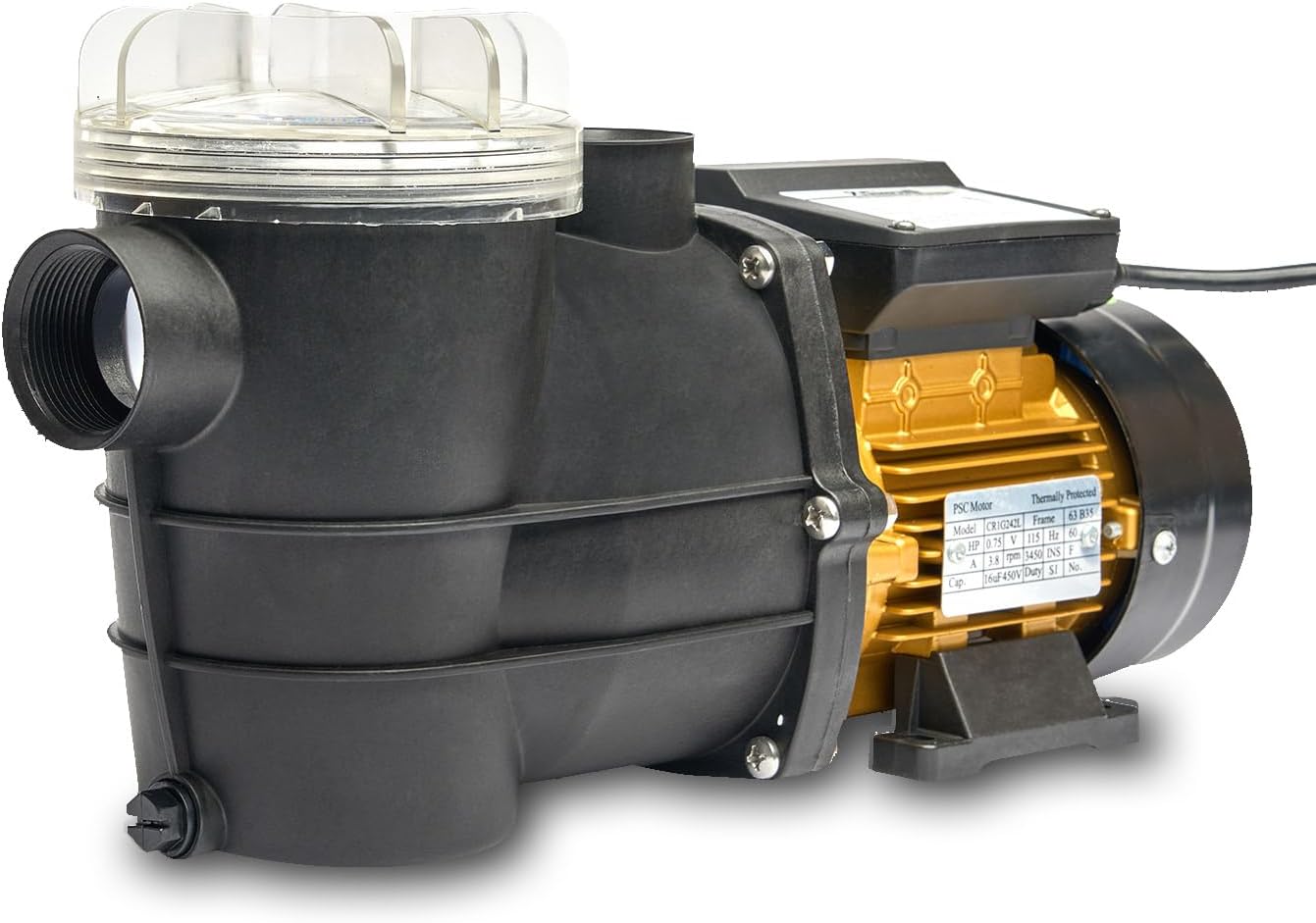 XtremepowerUS 3/4HP 2,400GPH High Flow Pond DIY Self Priming for Above Ground Swimming Pool Pump Strainer Basket 1.5