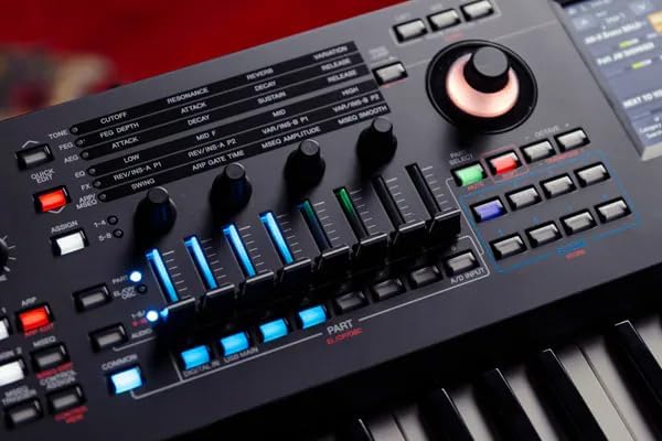 Yamaha 76-Key Music Synthesizer with Improved Keyboard Action, Performance Focused for Next Generation Sound Exploration, Expressive Control and Optimized Workflow MODX M7