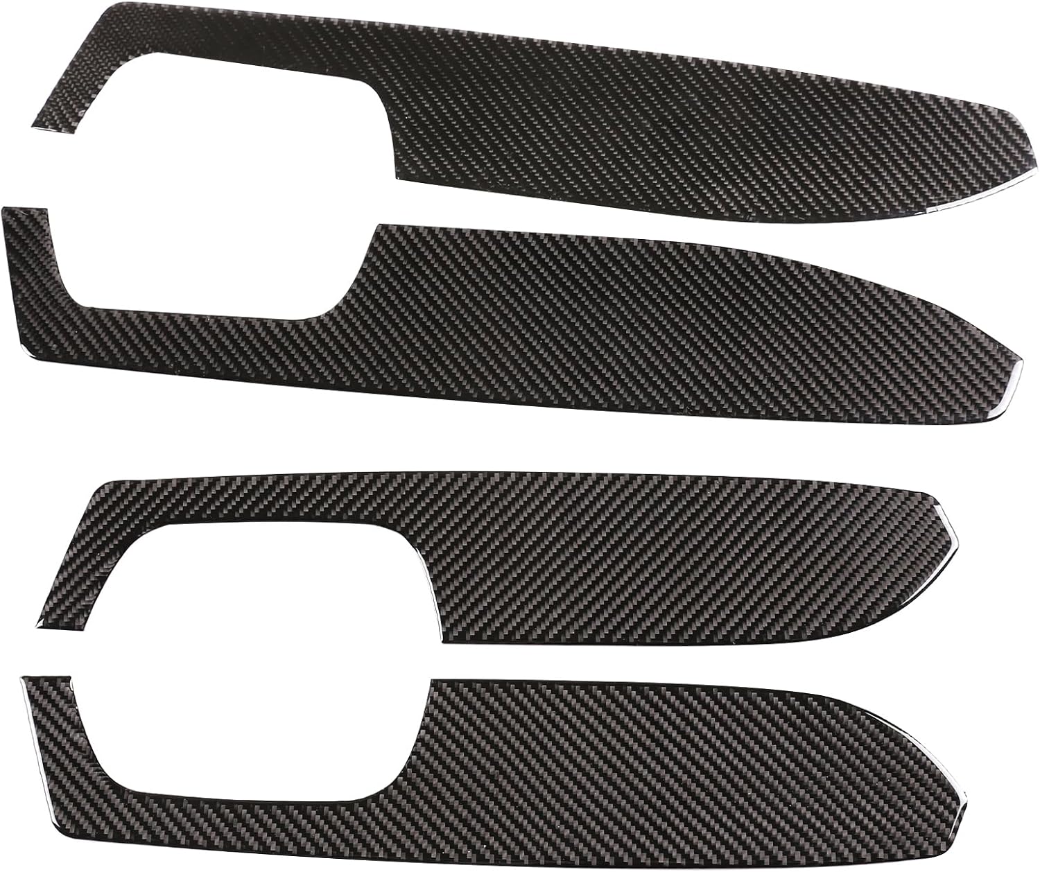 Aunginsy Inner Door Armrest Panel Trim Compatible with Toyota Tundra 2014-2021 Car Soft Carbon Fiber Front Rear Doors Handle Armrest Panel Decorative Sticker Protection Cover Interior Accessories