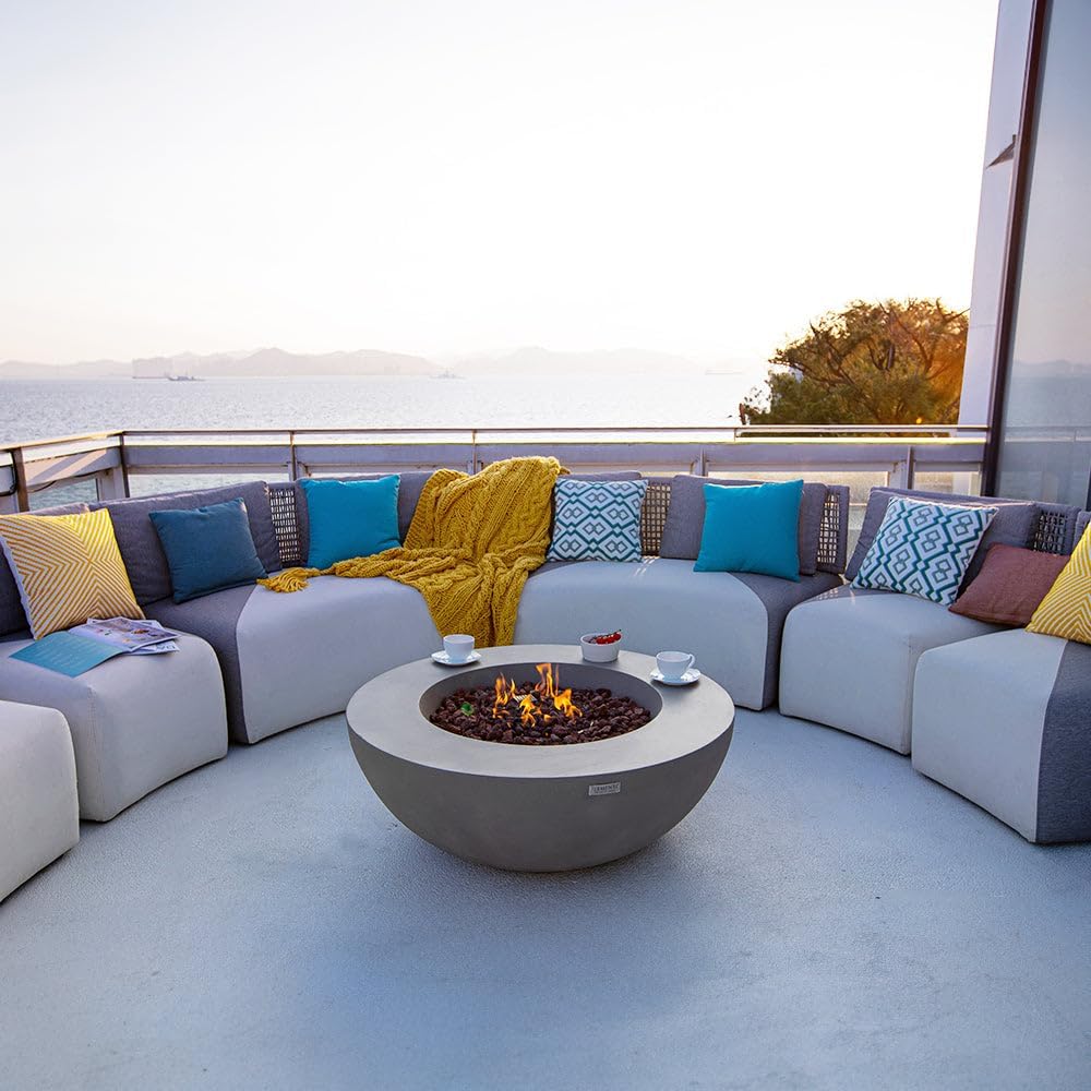 Lunar Bowl Concrete Fire Pit 42