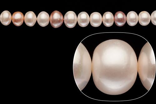 Multicolored Pearl Beads, B+ Grade Well Luster and Shine, Natural Color Cultured Freshwater Pearls, Potato 15 x13mm
