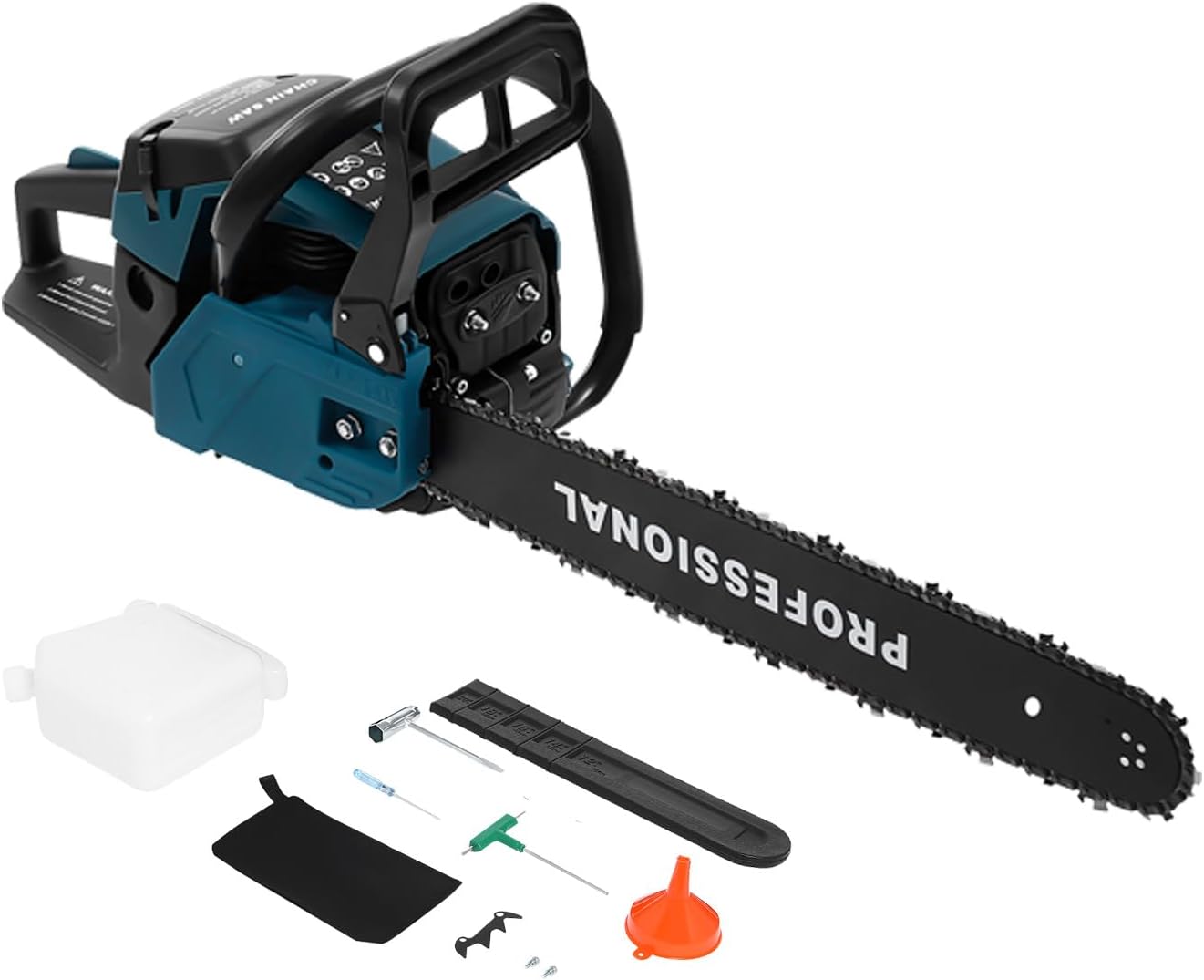 20 Inch Gas Chainsaw, 58cc 3.1HP Cordless Gas Power Chain Saw with Automatic Oiler, 2-Stroke Single Cylinder Gasoline Chainsaws for Tree Pruning Wood Cutting and Yard Cleanups