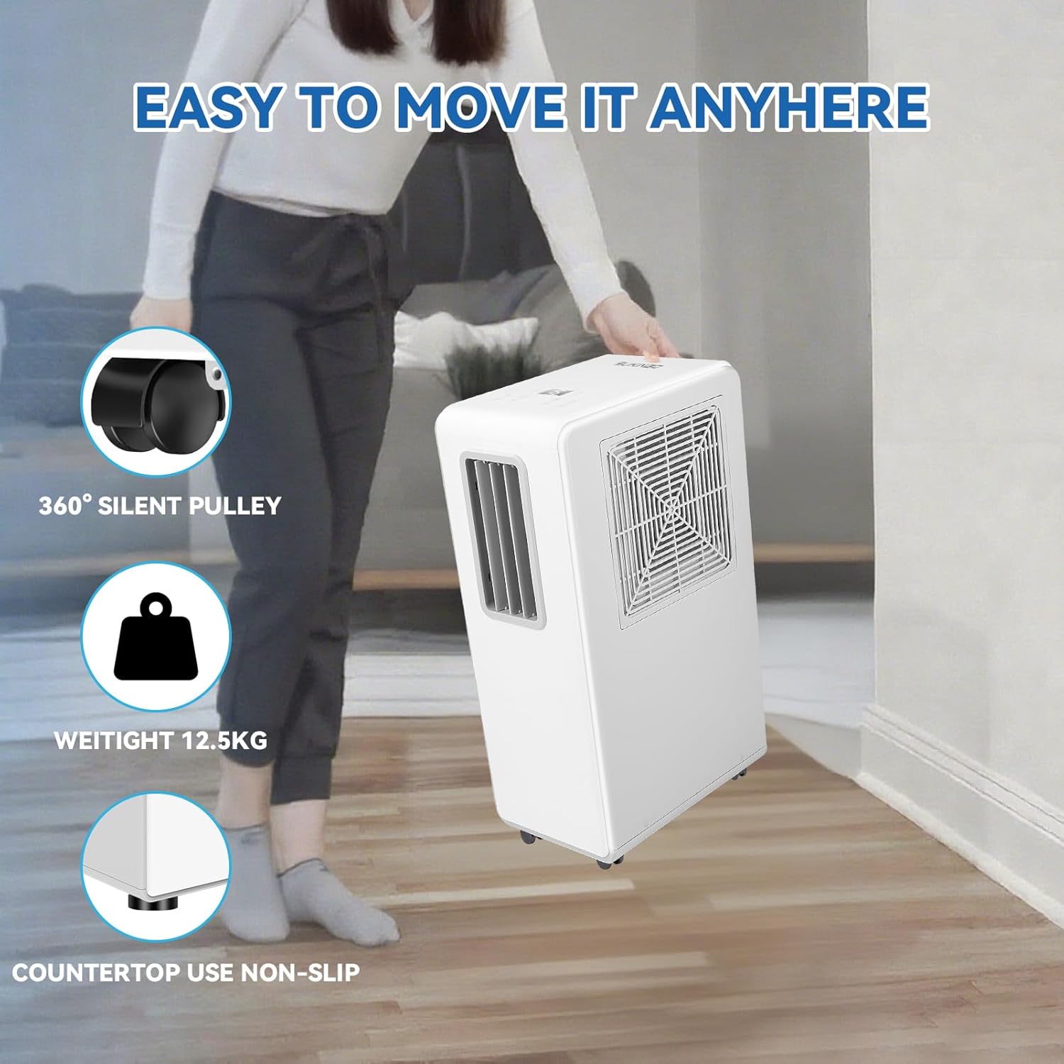 Desktop Air Cooler, Portable Evaporative Air Conditioner with Remote, 3.5L Tank, 3 Modes & 3 Speeds, Personal Space Cooler for Office Desk, Bedside Table, Kitchen Counter