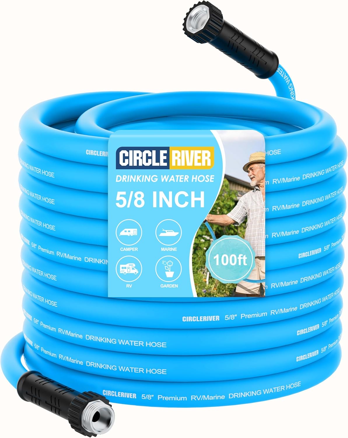 RV Water Hose 100FT, 5/8
