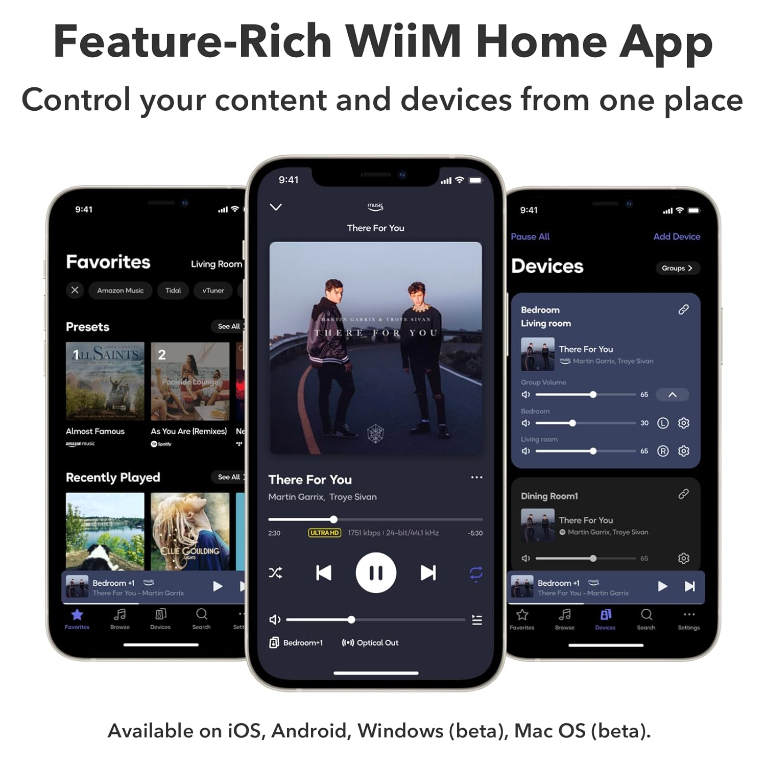 WiiM Amp Pro: Multiroom Streaming Amplifier | Compatible with Google Cast, Alexa | HDMI, Voice Control | Stream from Spotify, Amazon Music, Tidal & More - Dark Gray