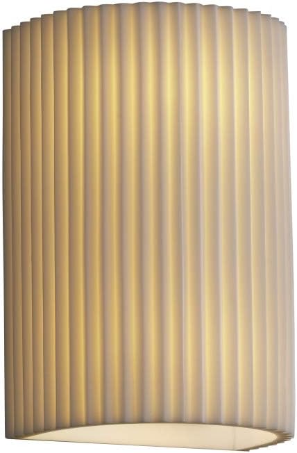 Group PNA-0945W-PLET Justice Design Group PNA-0945W Small Cylinder Open Top and Bottom Outdoor Wall Sconce from The Porcelina Collection