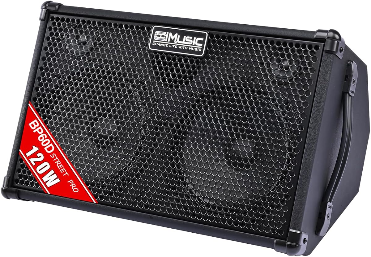 Coolmusic 120W Professional Acoustic Guitar Amp with Bluetooth & PA System | 7 Inputs, Studio-Grade Reverb/Chorus/Delay, 3-Band EQ | 3-Year Warranty