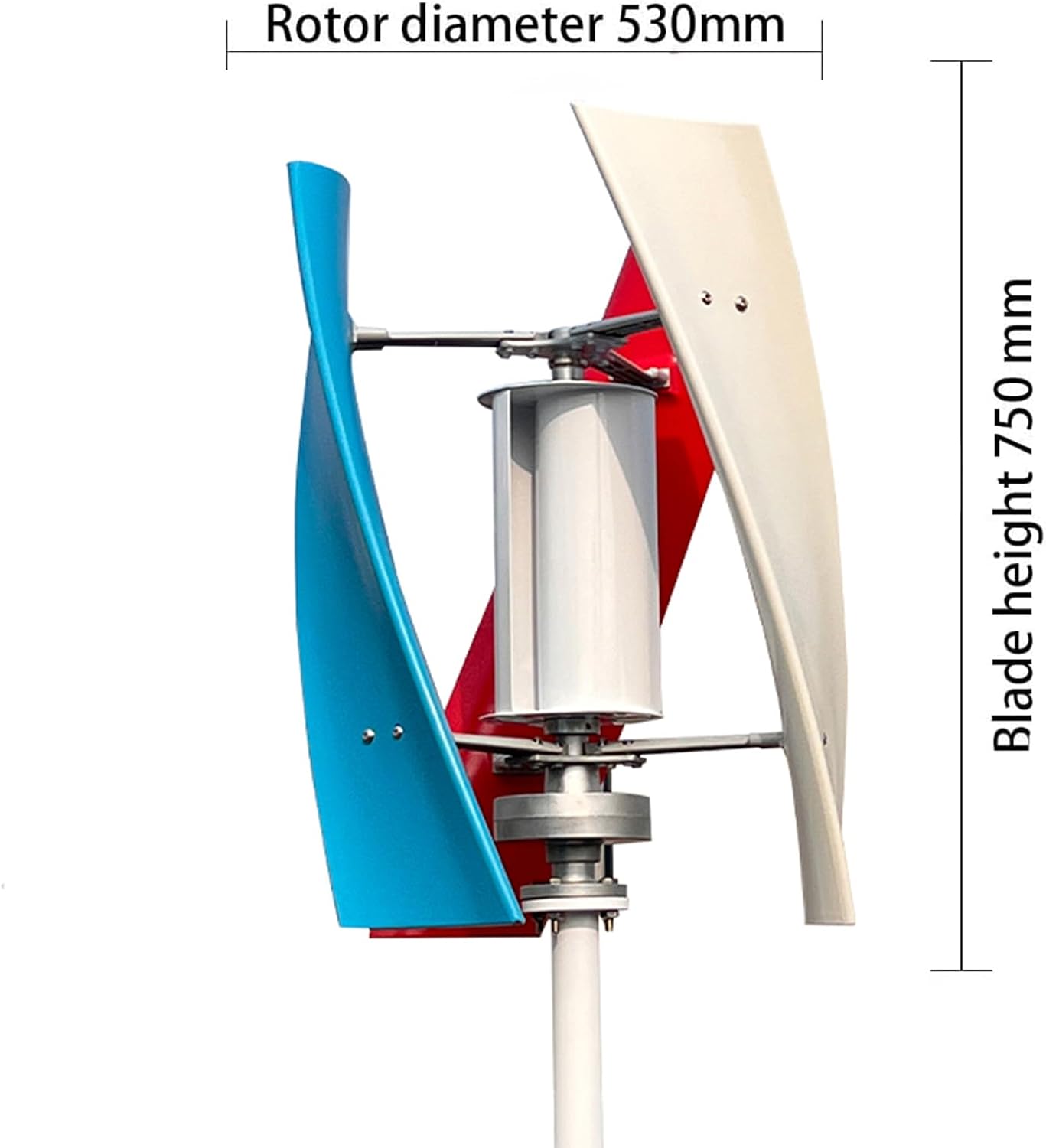 3000W Vertical AC Permanent Maglev Wind Turbine Generator, Micro Vertical Wind Turbines 12V 24V 48V 220V for Home Street Lighting(with MPPT Controller)