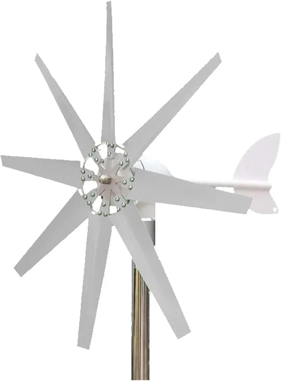 Windmill Generator, 12V 24V 700W Wind Turbines Generator 8 Blades Easy Installation Low Wind Speed Starting Wind Turbines (Color : WHITE, Size : 12V), 1005002939705983