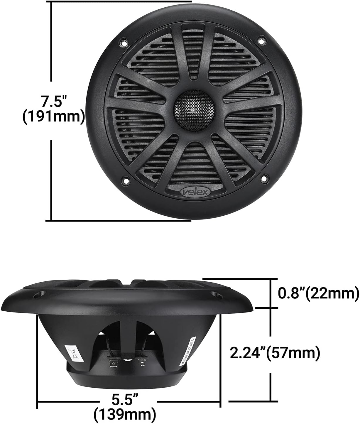 velex Marine Bluetooth Amplifier Speaker Package…