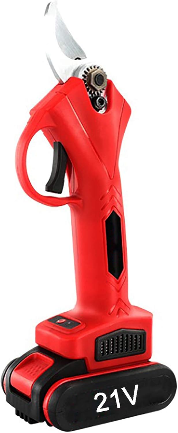 Feelme Electric Pruning Shears Electric Scissors Lithium Battery-Powered Cordless Tree Branch Pruning Shears 30-40mm Cutting Diameter 5-7H Working Hours Long Gardening Shears