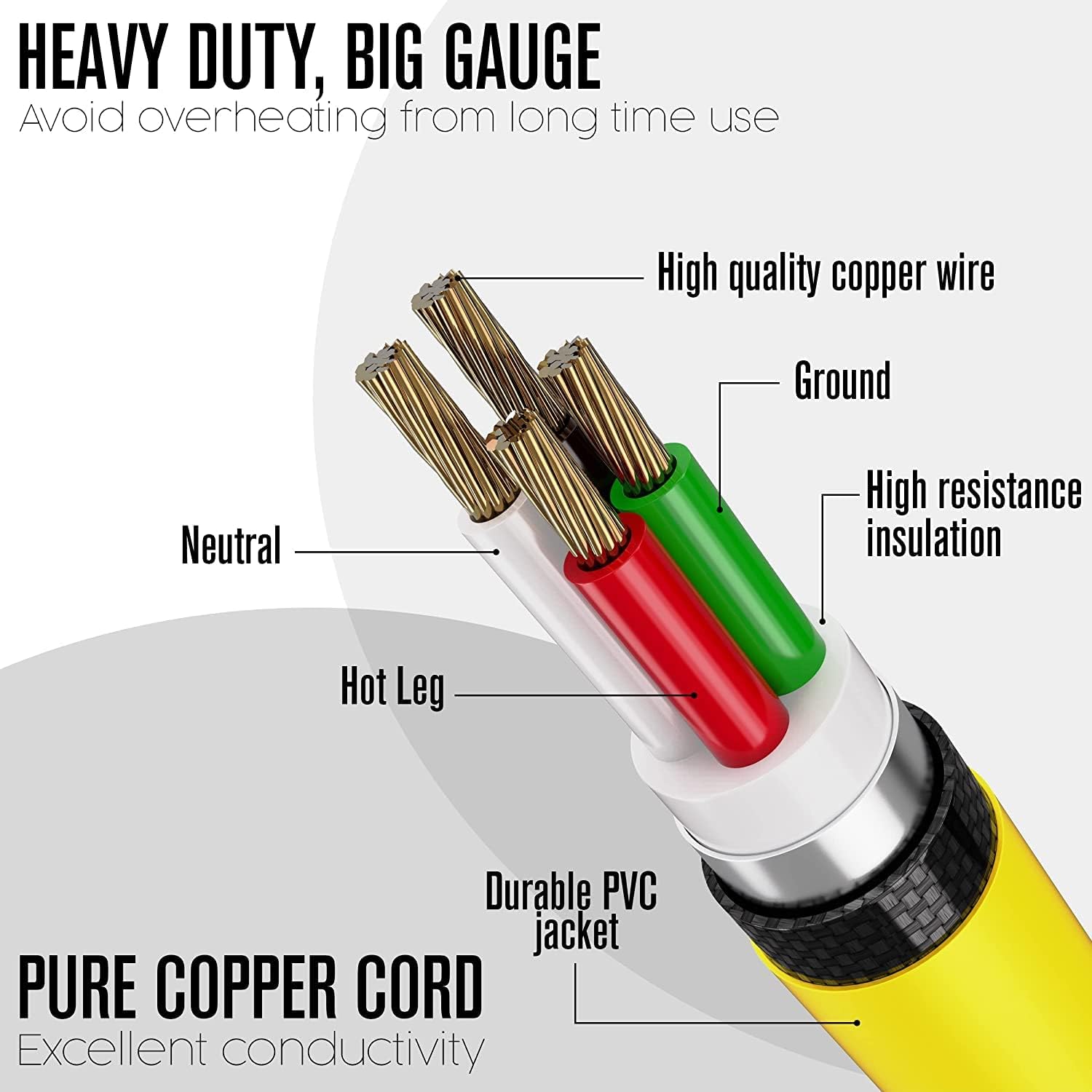 Houseables 30 Amp Generator Cord, Generator Cord, NEMA L14-30P to L14-30R, 30 Amp Extension Cable, 125/250V for 240V Use, 240 Volt, 30amp Power Wire, 4 Prong Plug, Dryer, UL CUL, 10 Gauge, 7500W, 50FT