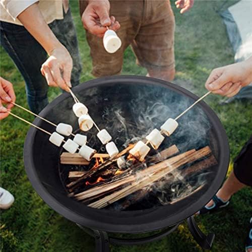Garden Fire Pit Outdoor Fire Pit .BBQ Grill Outdoor Wood Burning Outdoor Party BBQ Fire Pit Stove Garden Patio Wood Log Barbecue Grill Net Set Cooking Tools Brazier Stove Grill Barbecue Rack