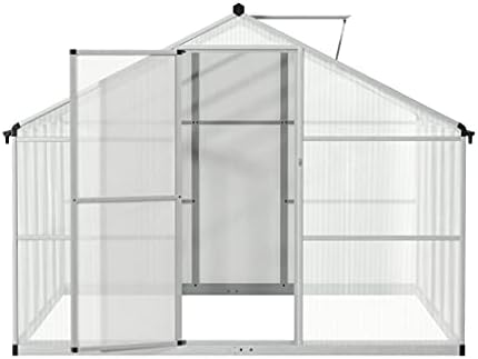 Polycarbonate Greenhouse Walk-in Green House Kit Garden Plants Grow,Aluminum Garden Greenhouse 7.2 m² with Foundation 301 x 238 cm Versatile Planting Solution for Vegetables and Flowers Dura