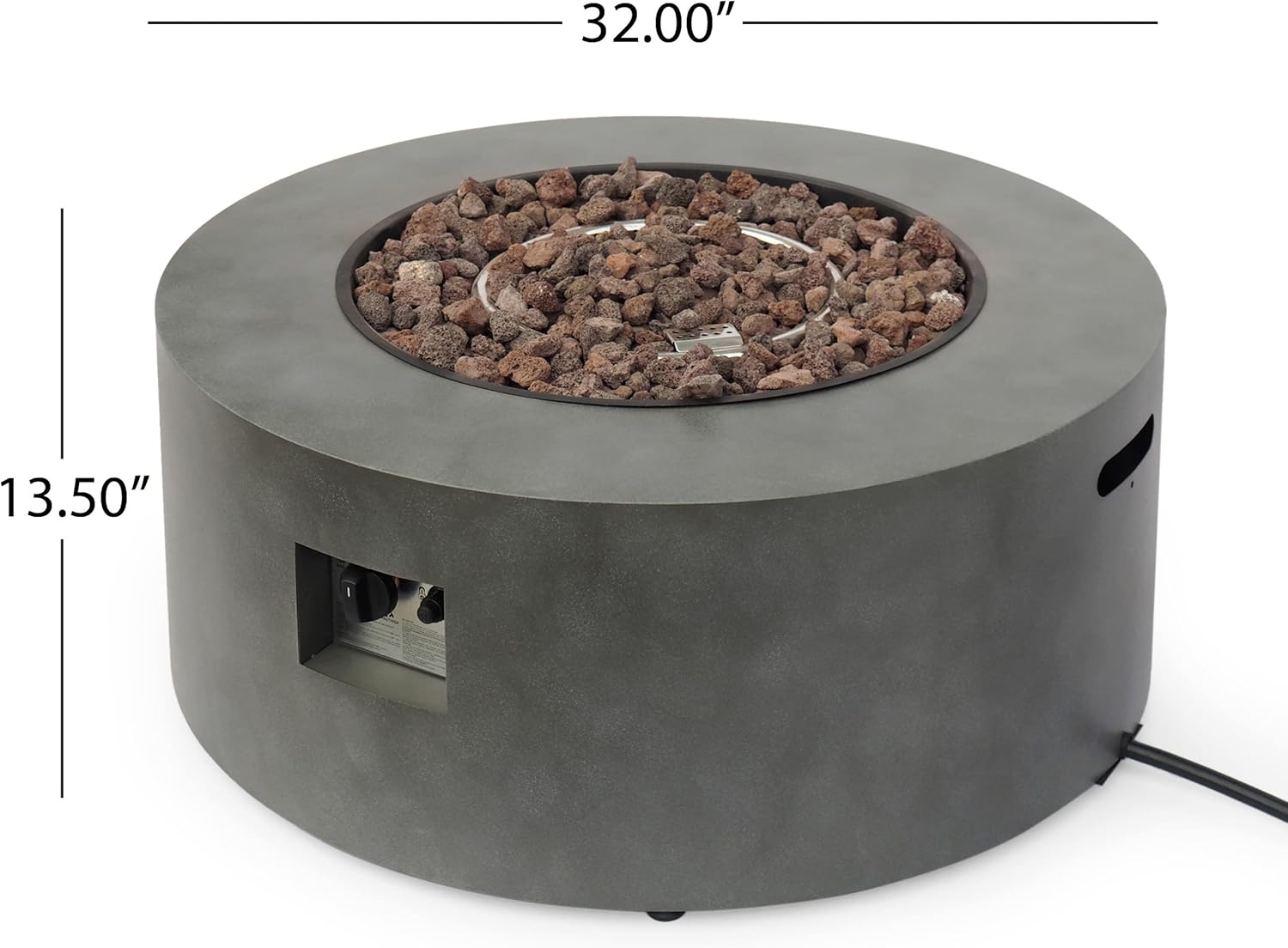 Christopher Knight Home Wellington Outdoor 40,000 BTU Circular Fire Pit (No Tank Holder) - Concrete Finish