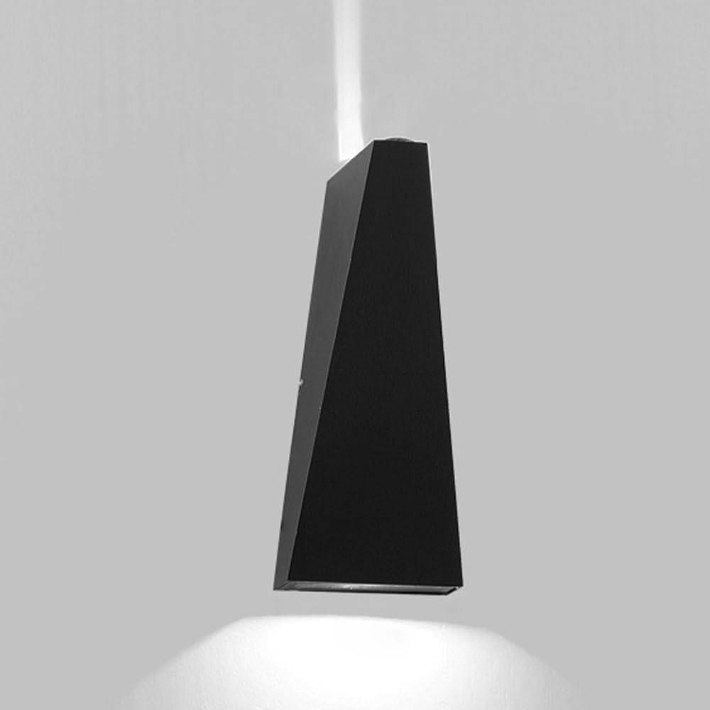 Wall Sconces Indoor 8inch LED Trapezoid Up and Down Wall Lights 10W Outdoor Wall Light Fixture IP65 Waterproof Exterior Wall Mount Lamp Modern for House Patio Garage Garden