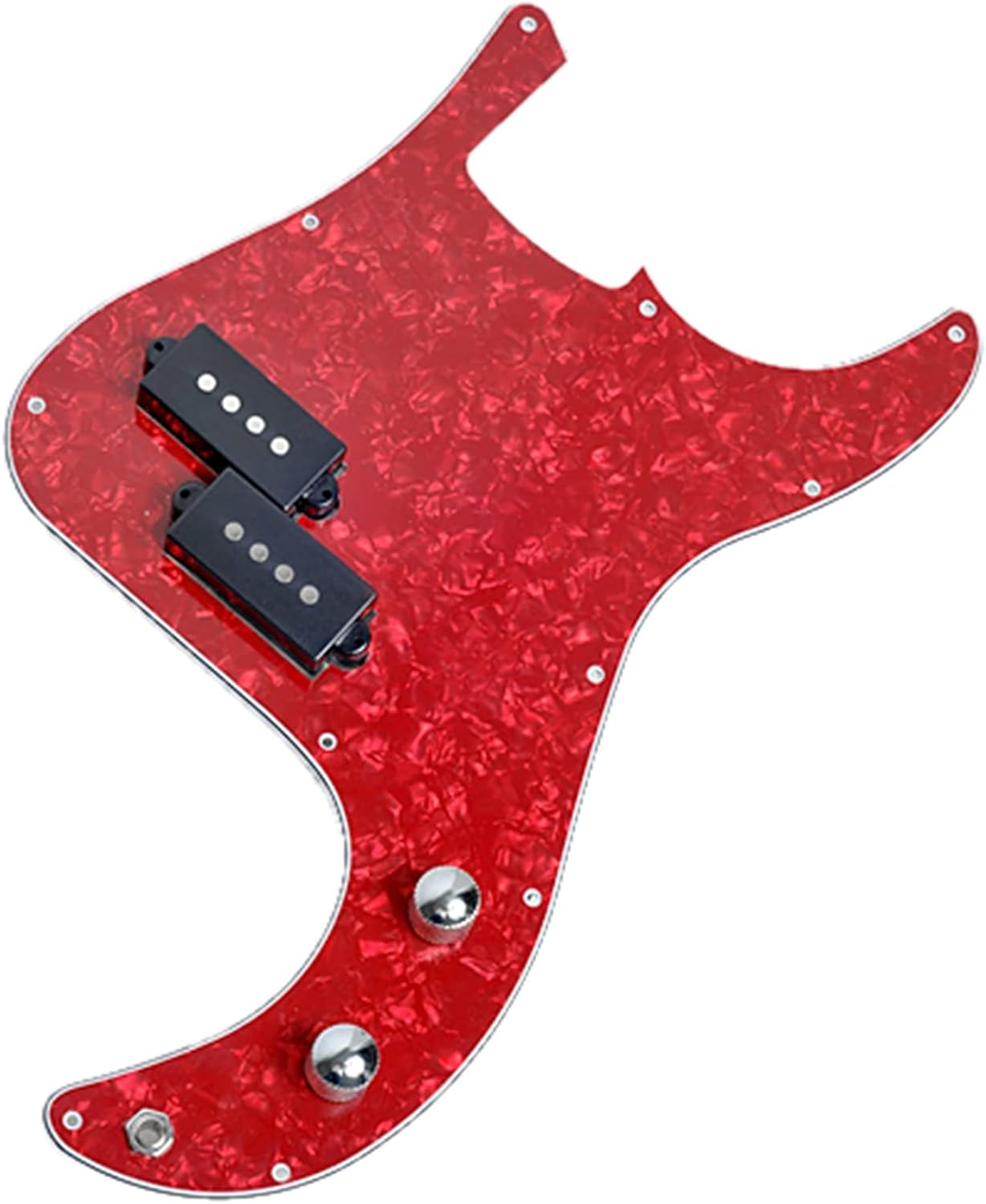 Loaded pickguard Bass Loaded Pickguard Prewired for PB Precision Bass P-Bass Replacement 3 Ply Prewired Loaded Pickguard (Color : Red Pearl)
