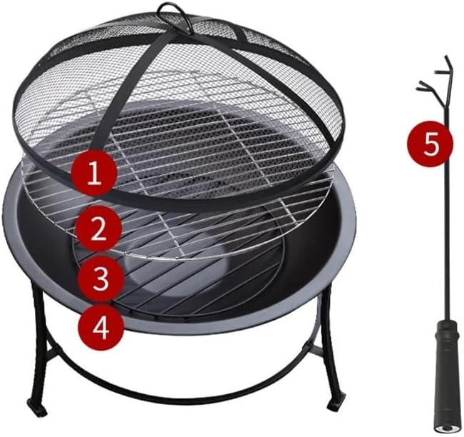 Outdoor Fireplaces Household Heating Fire Pit Outdoor Courtyard Stove Brazier Smokeless Charcoal Grill Camping Furnace Furniture Fire Pits