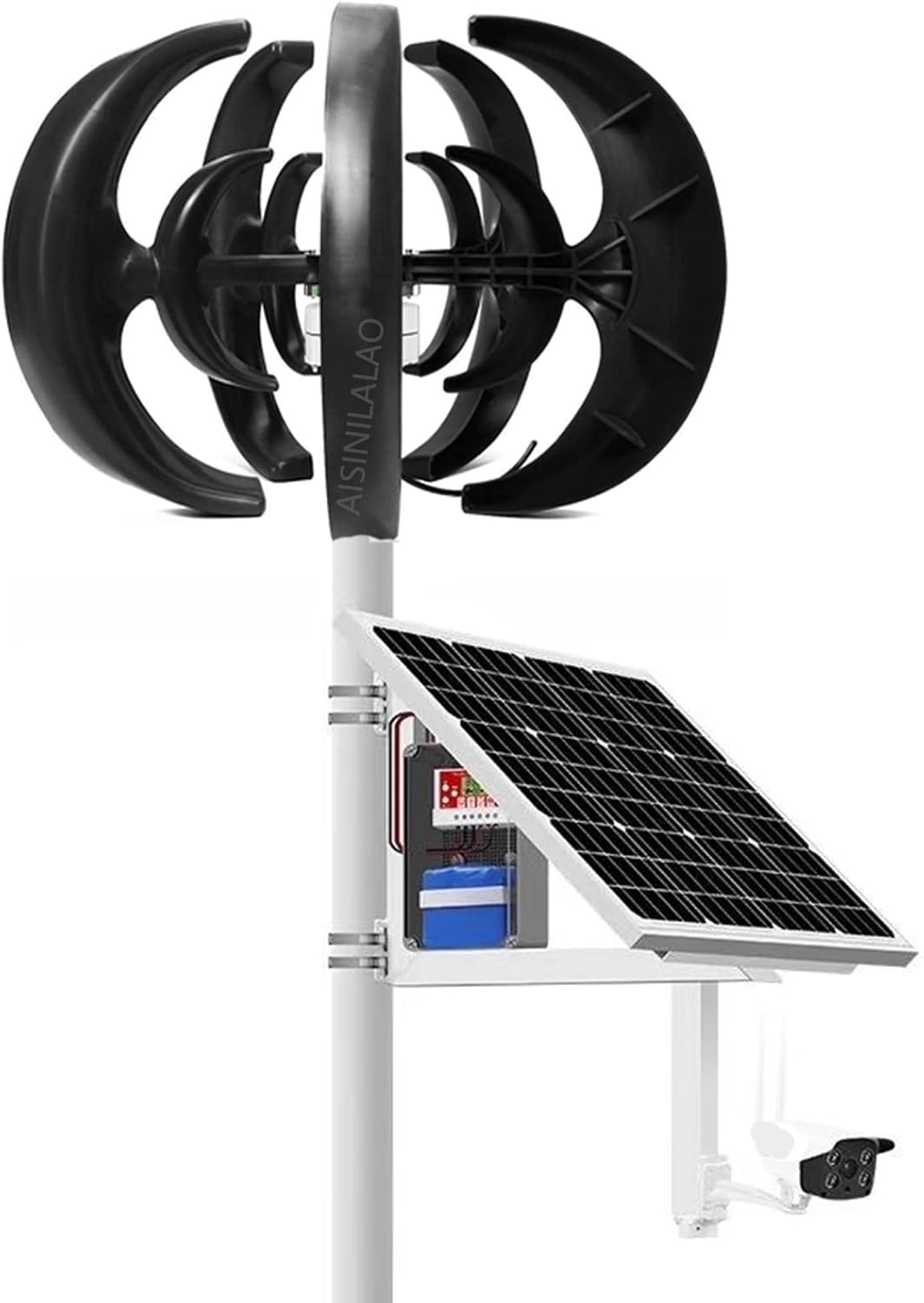 Efficient 12000W Wind Turbine Generator Kit, 12V 24V Free Energy Windmill Vertical Axis Wind Turbine Generator 3 Phase Generator for Home Use (Color : 48V)