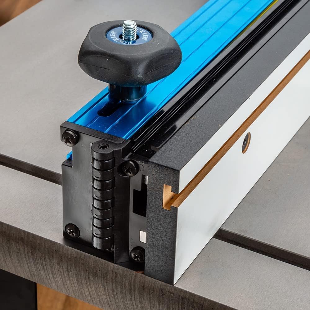 Router Table Fence – w/Micro-Adjustment Knob – Set Includes Router Fence Dust Port, Bit Guard, MDF Fences, Joinery Bars, & More – Aluminum Router Table Accessories