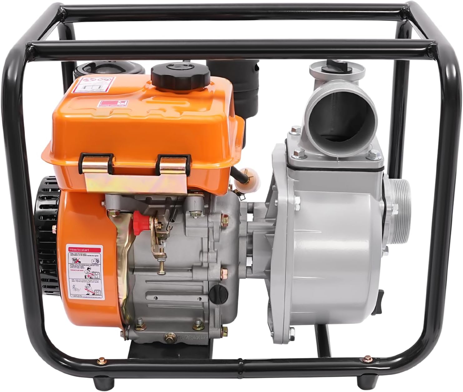 196CC 4-Stroke Gasoline Powered Trash Pump, 3-Inch Gas Powered Water Pump with 24.6Ft Discharge Hose, 23Ft Suction, Max 85.3Ft Lift for Irrigation Pool