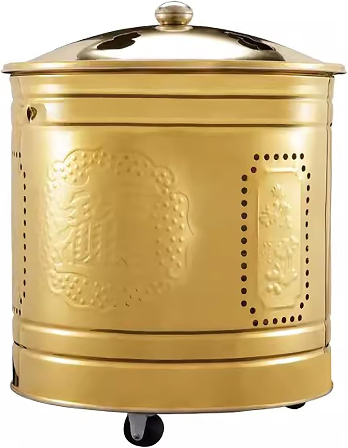 Incinerator Burn Barrel，Burn Barrel Fire Pit with Rollers - Yard Waste Incinerator for Leaf Trash, Garden Debris Outdoor Burning(XX-Large)