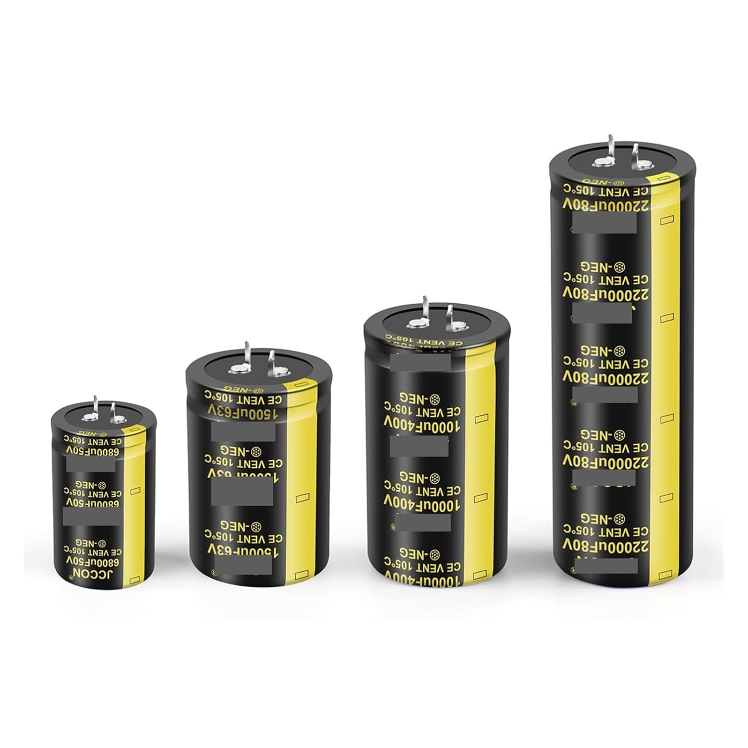 2 Pieces 100V Audio Capacitor Amplifier electrolytic Capacitor 2000 Hours 105 ℃ Suitable for Filter/Audio/air Conditioner/HiFi Capacitor (Size : 100V15000F 35x100 4P)