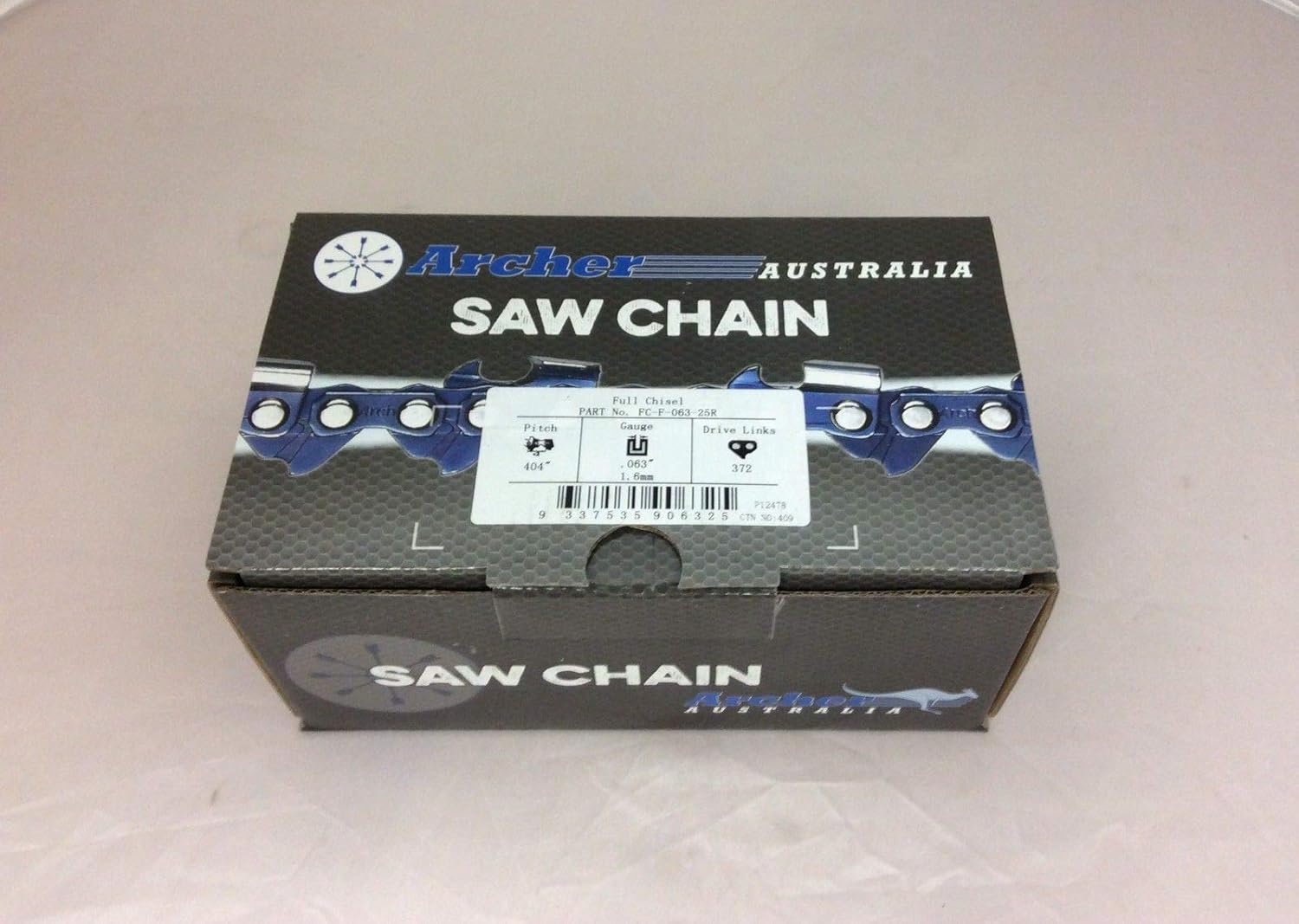Archer Chainsaw Chain 25ft Roll .404 .063 FULL CHISEL Chain
