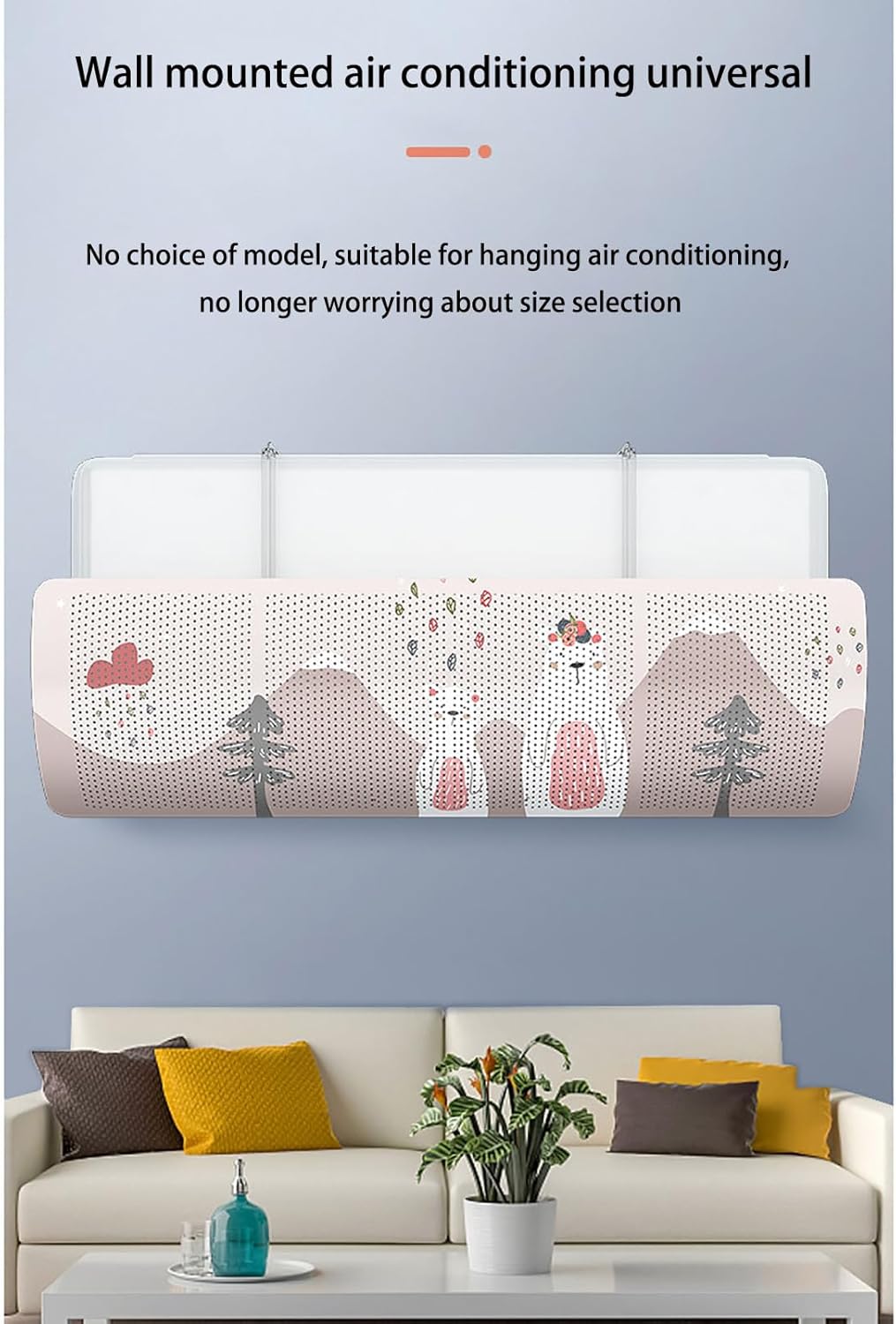 Air Conditioner r Wall-Mounted Anti Wind Baffles Air Cooled Baffle Vent rs for Living Room, Study Room, Bedroom (C1 90x30CM)