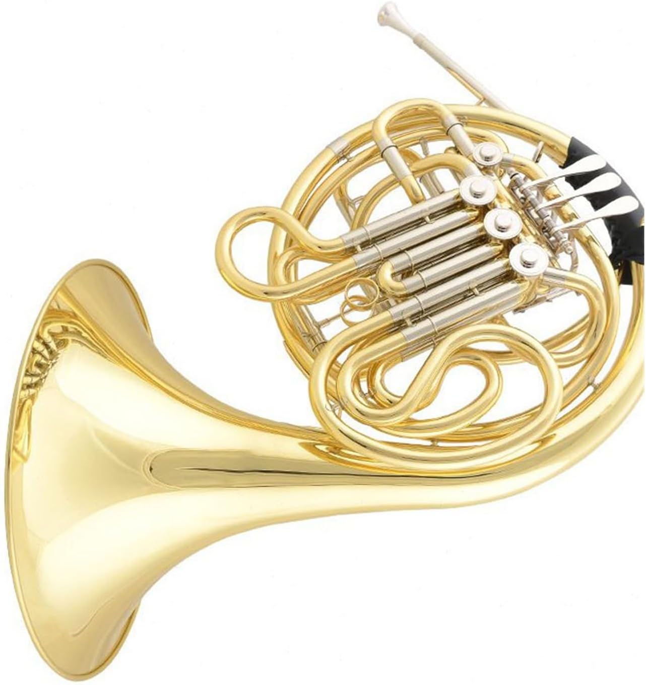 4 Key French Horn Professional Beginner Double Row French Horn F Flat B Tune Gold Plated Nickel White Copper Pitch Tube