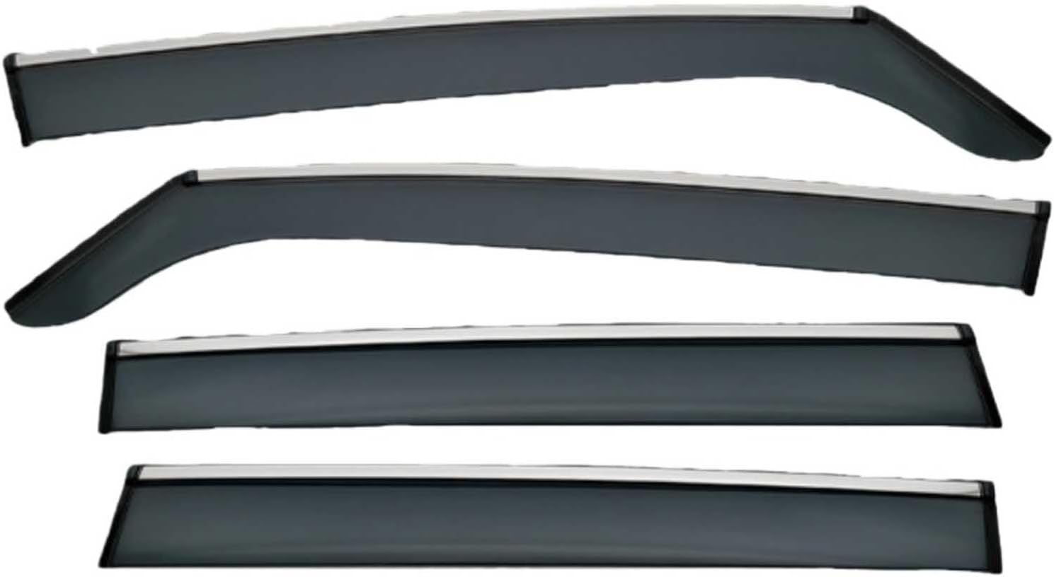 Window Deflectors for Jeep Renegade MK1 2014-2022+ Short Edition, Sun Rain Guard Window Visors Vent Shades with Bright Stripes Car Accessories