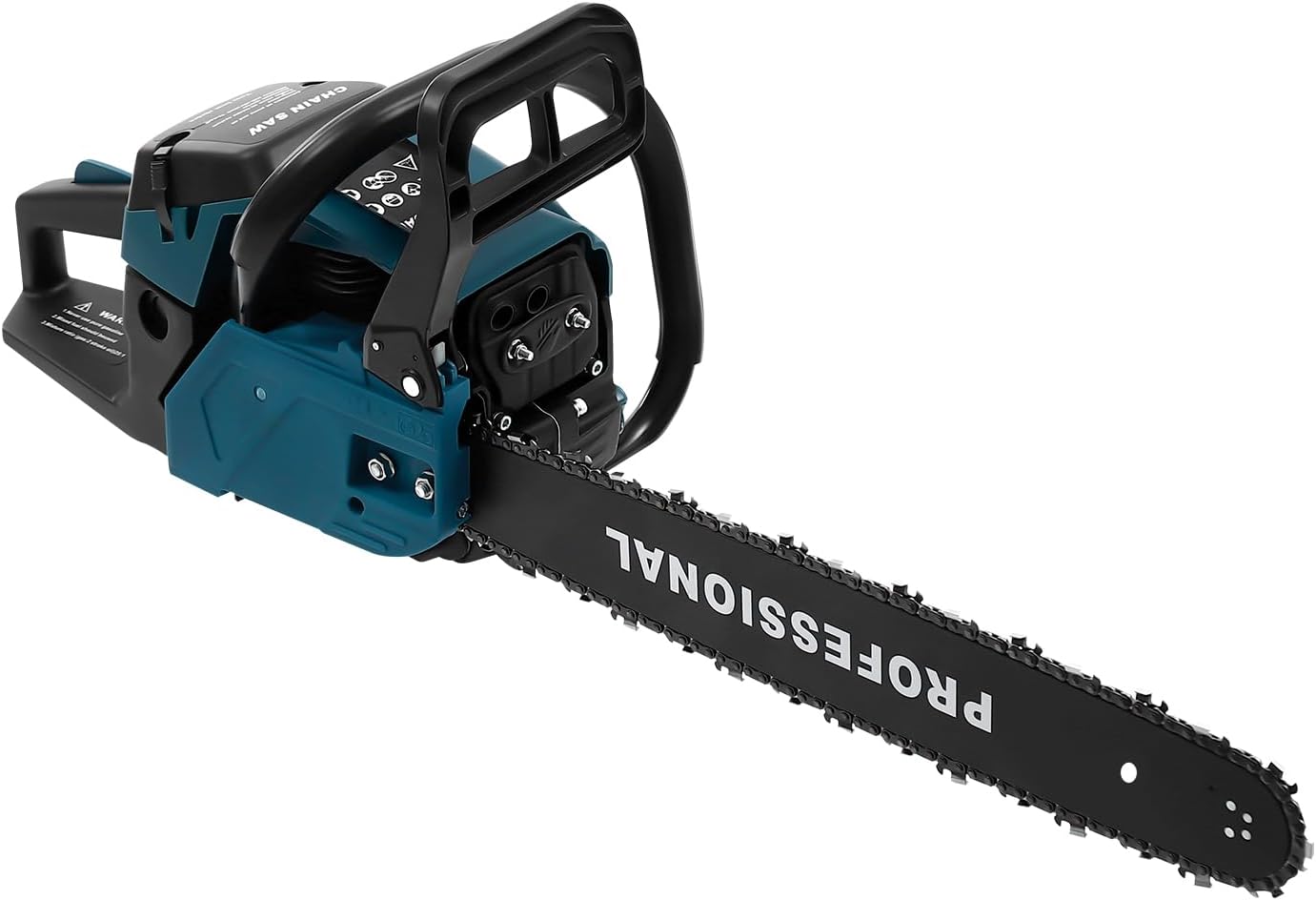 58CC Gas Chainsaws, 20 Inch 3.1 HP Air-cooled Gas Power Chain Saw Set, 2-Stroke Petrol Handheld Cordless Gasoline Chainsaw for Trees Wood Farm Garden Ranch Forest Cutting