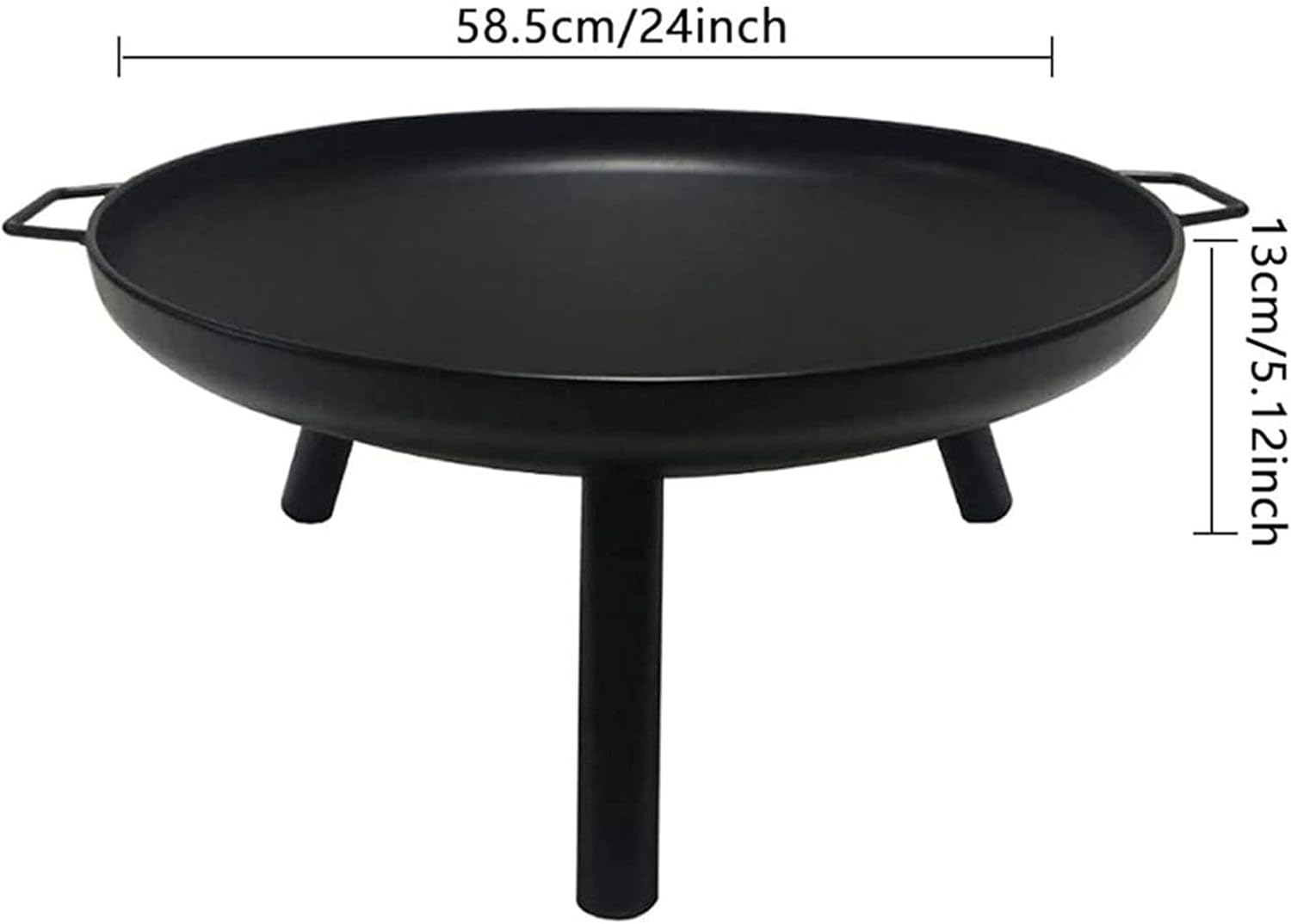 Multifunctional Fire Pit, Round Metal Heating Brazier, Wood & Charcoal Burning Fire Pit, Outdoor Bonfire Pit, for Patio, Camping, Bonfire, Picnic