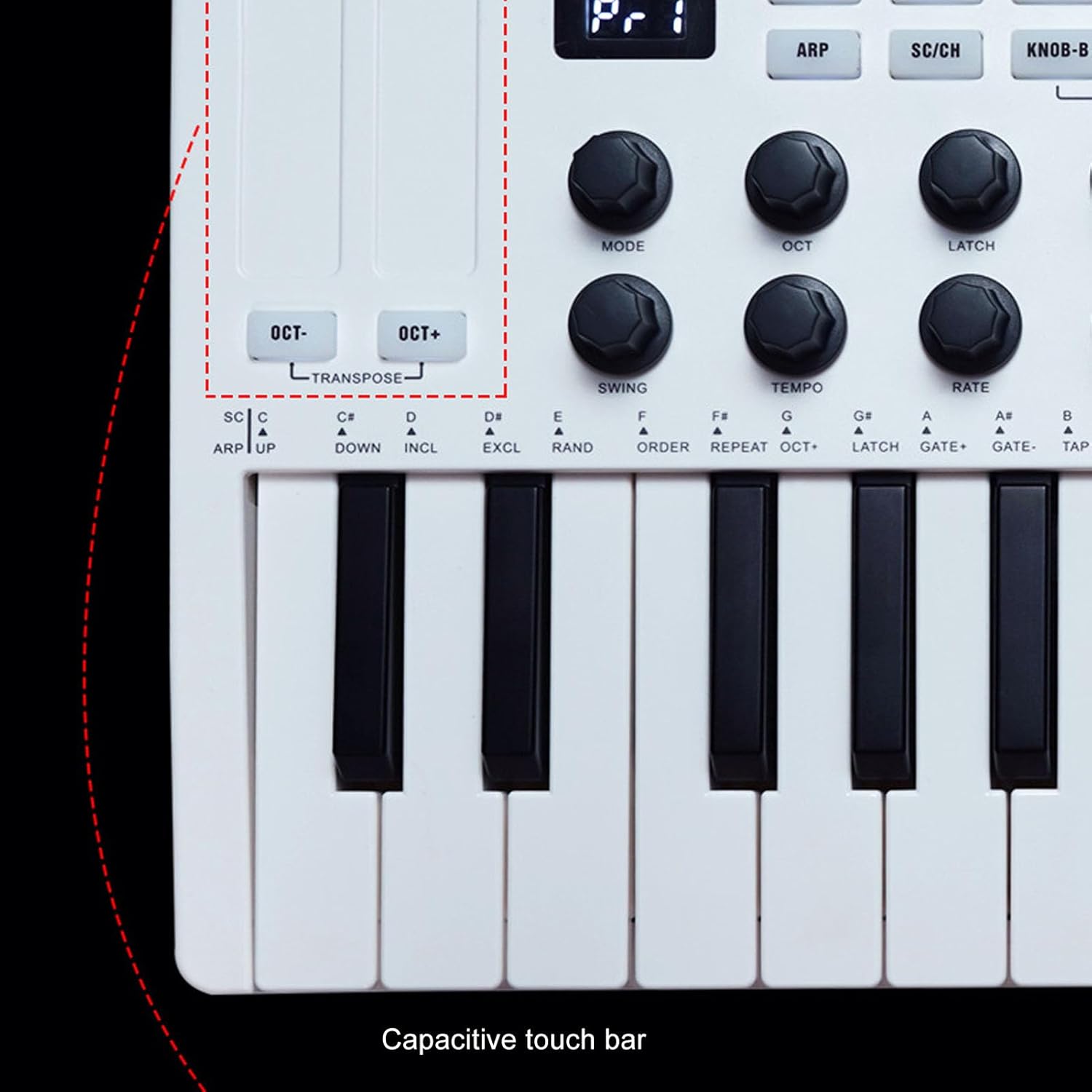 MIDI Keyboard Controller with 25 Keys, 8 RGB Pads, Smart Chord for Windows, OS X, IOS, Android