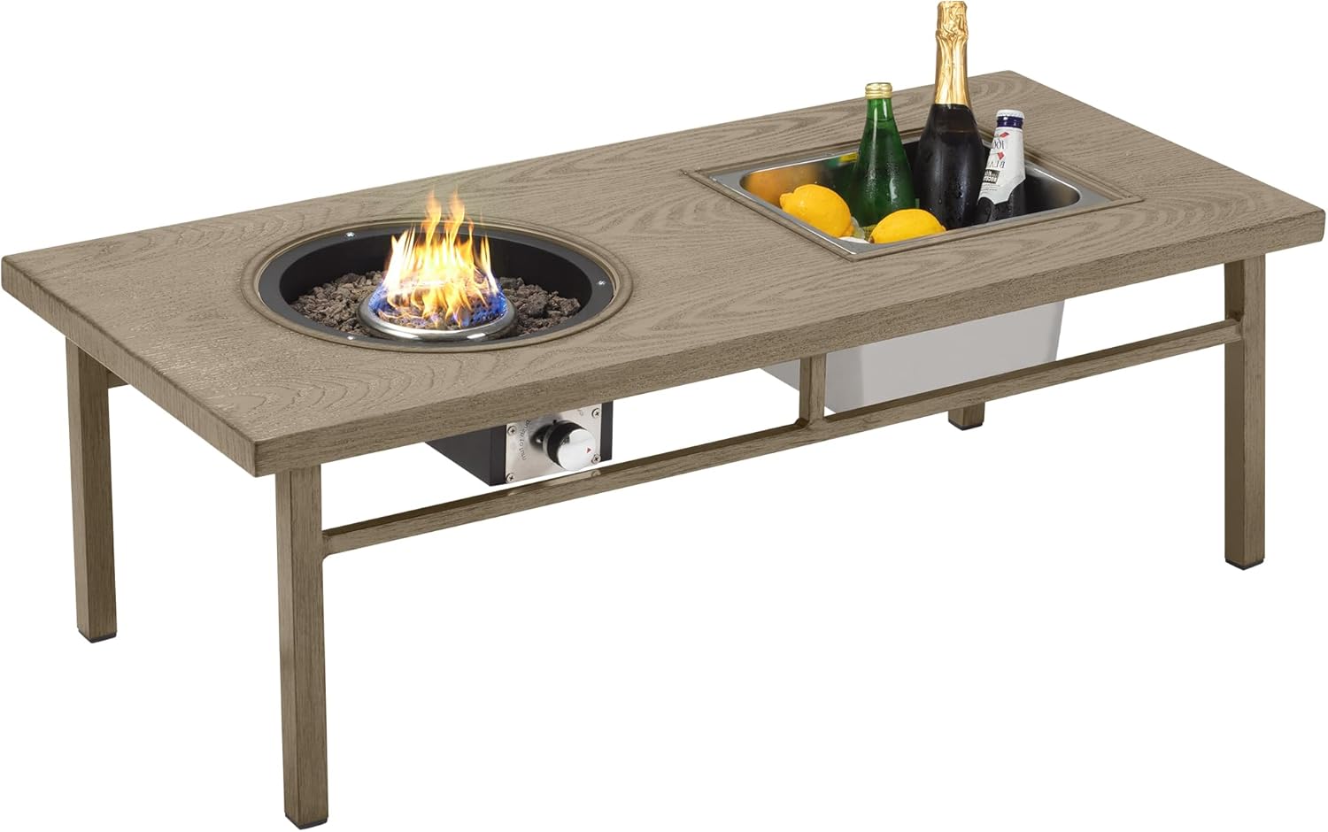 Green4ever Aluminum Propane Fire Pit Table, 47