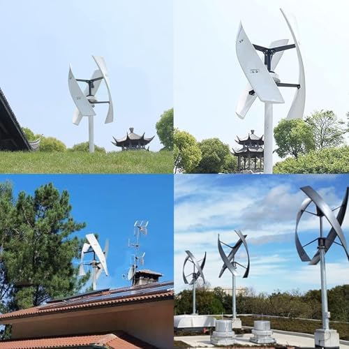 12000W Wind Turbine Generator Kit - 12V/24V/48V Helix Maglev Vertical Turbine with 3 Blades & Charge Controller for Boats, Houses, Gazebos & Businesses - Hybrid Solar Wind Power Solution