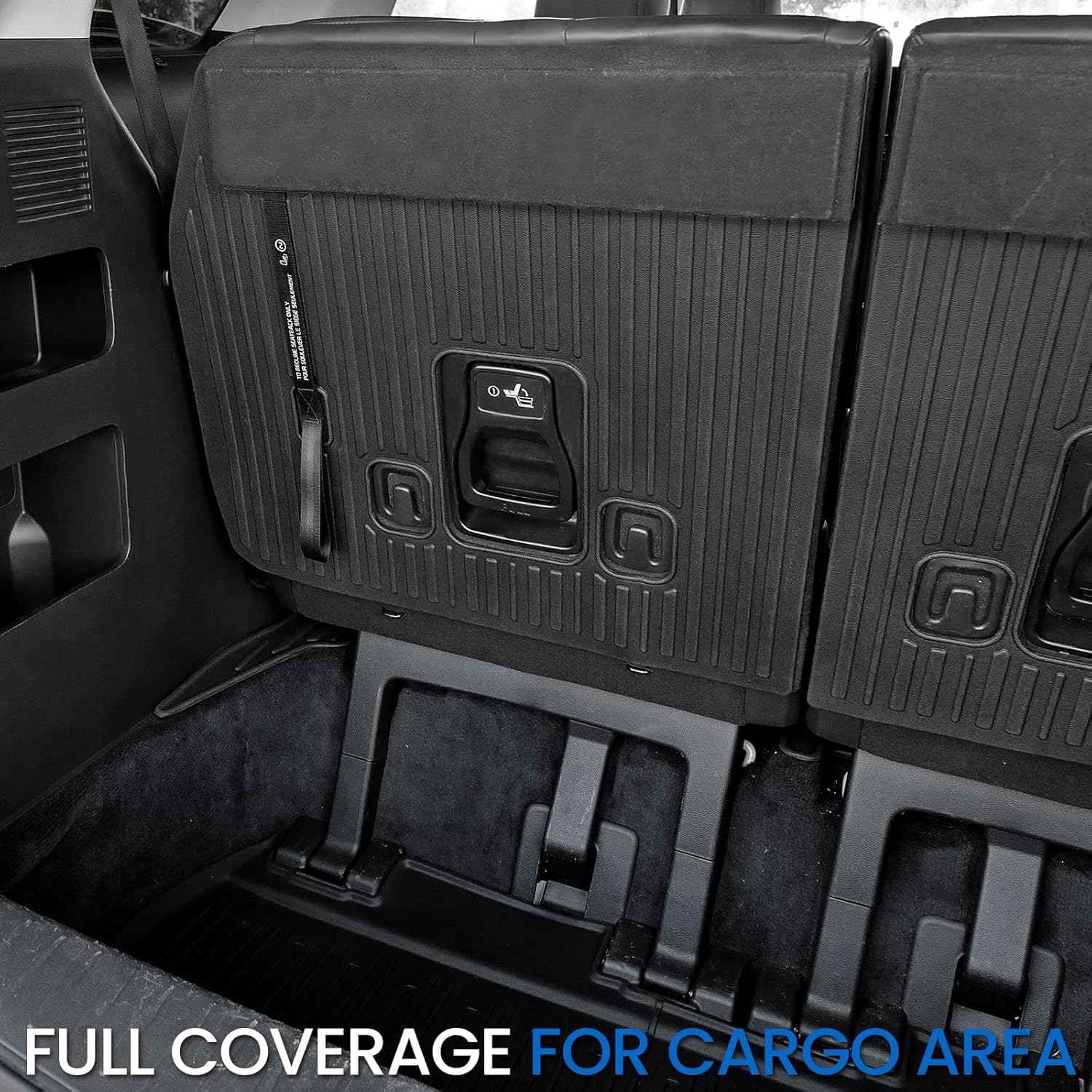 Cargo Lower Mat Backrest Mats for 2022-2025 2026 Kia Carnival, All Weather TPE Seat Back Liners Trunk Lower Well Mat Cargo Liner Accessories (Backrest Mats for 3rd-Row+ Cargo Lower Mat)