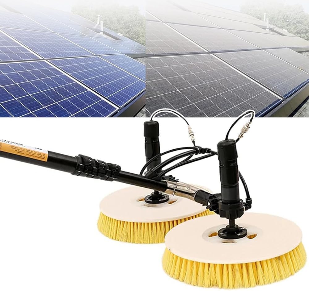 Cleaning Brush Electric Pool Cleaning Brush, Water Washing Photovoltaic Panel Glass Cleaning Equipment Tool, Photovoltaic & Solar Panel Cleaning Tool