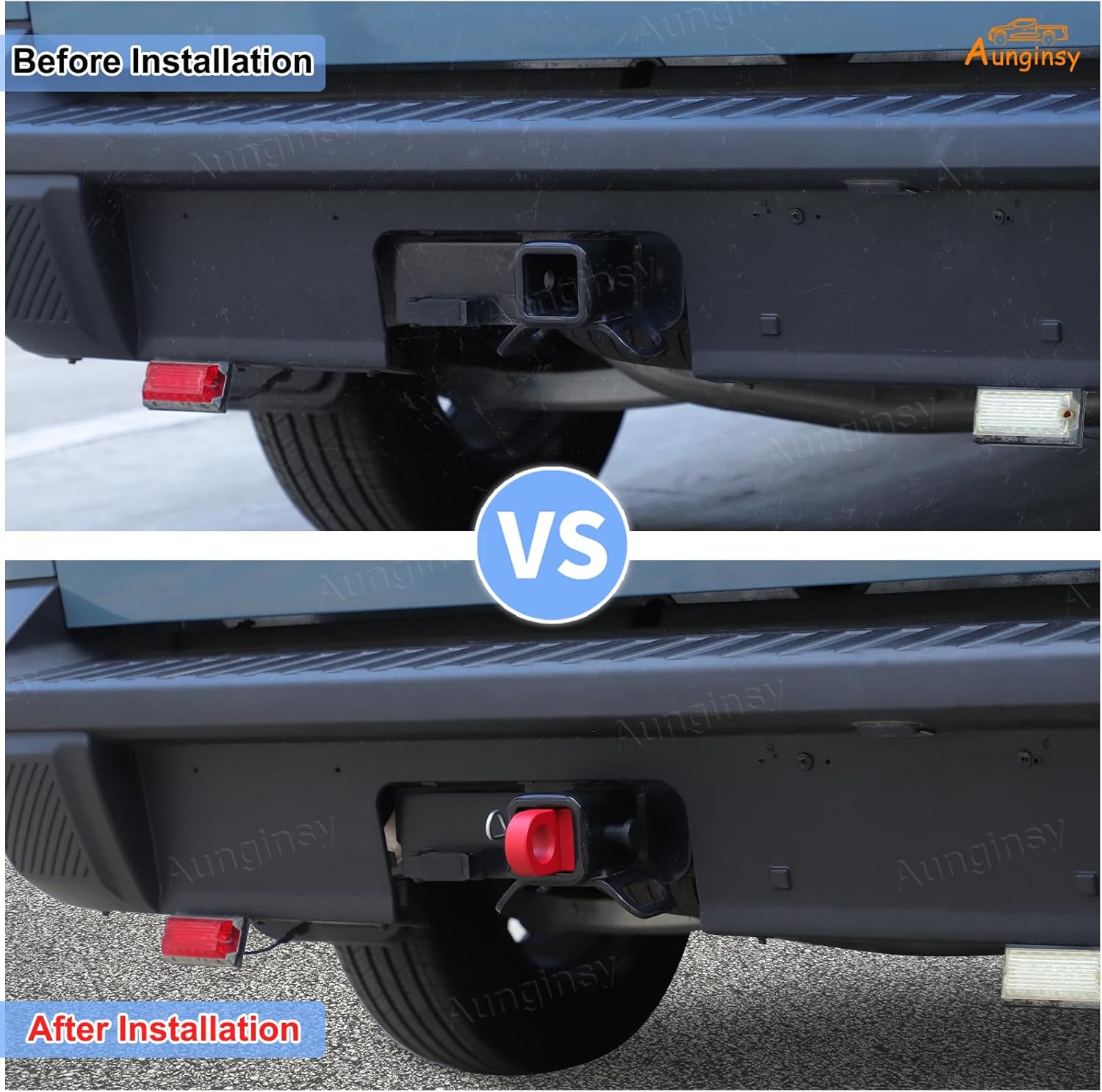 Aunginsy Tow Hitch Receiver Hook with Tightener Compatible with Ford Maverick 2022 2023 2024 2025 Accessories, Car Shackle Mount Trailer Hitch Lock Pin Heavy Duty Solid Recovery Towing Kit for Trucks