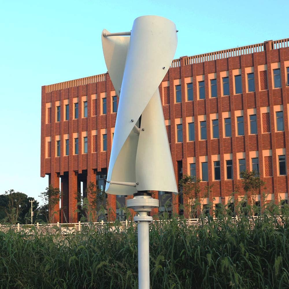 600W Vertical Wind Turbine Permanent Magnet Generator 3 Phase 12V 24V 48V Vertical Axis Coreless Wind Power (48V Without Controller, Orange)