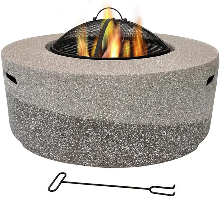 Fire Bowls for Garden, Fire Pit with BBQ Grill Shelf with Magnesium Oxide Base 75 * 39cm for Outdoor, Garden, Barbecue, Excursion, Camping Outdoor Garden Fire Pit